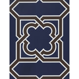 GASTON Y DANIELA GDW5257.001.0 MARTIN AZUL/CHOCOLATE Wallpaper - Eade's Wallpaper
