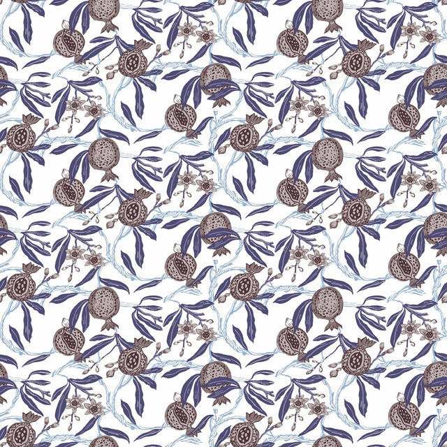 GASTON Y DANIELA GDW5439.003.0 GRANADAS BLANCOBERENJENA Wallpaper - Eade's Wallpaper