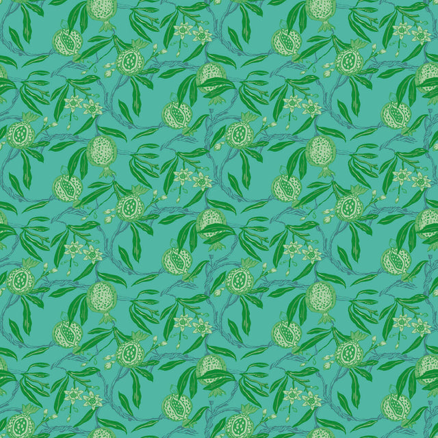 GASTON Y DANIELA GDW5439.005.0 GRANADAS VERDE/AZUL Wallpaper - Eade's Wallpaper