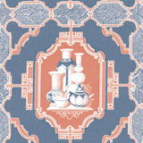 GASTON Y DANIELA GDW5445.004.0 PORCELANAS AZUL/ROJO Wallpaper - Eade's Wallpaper