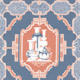 GASTON Y DANIELA GDW5445.004.0 PORCELANAS AZUL/ROJO Wallpaper - Eade's Wallpaper