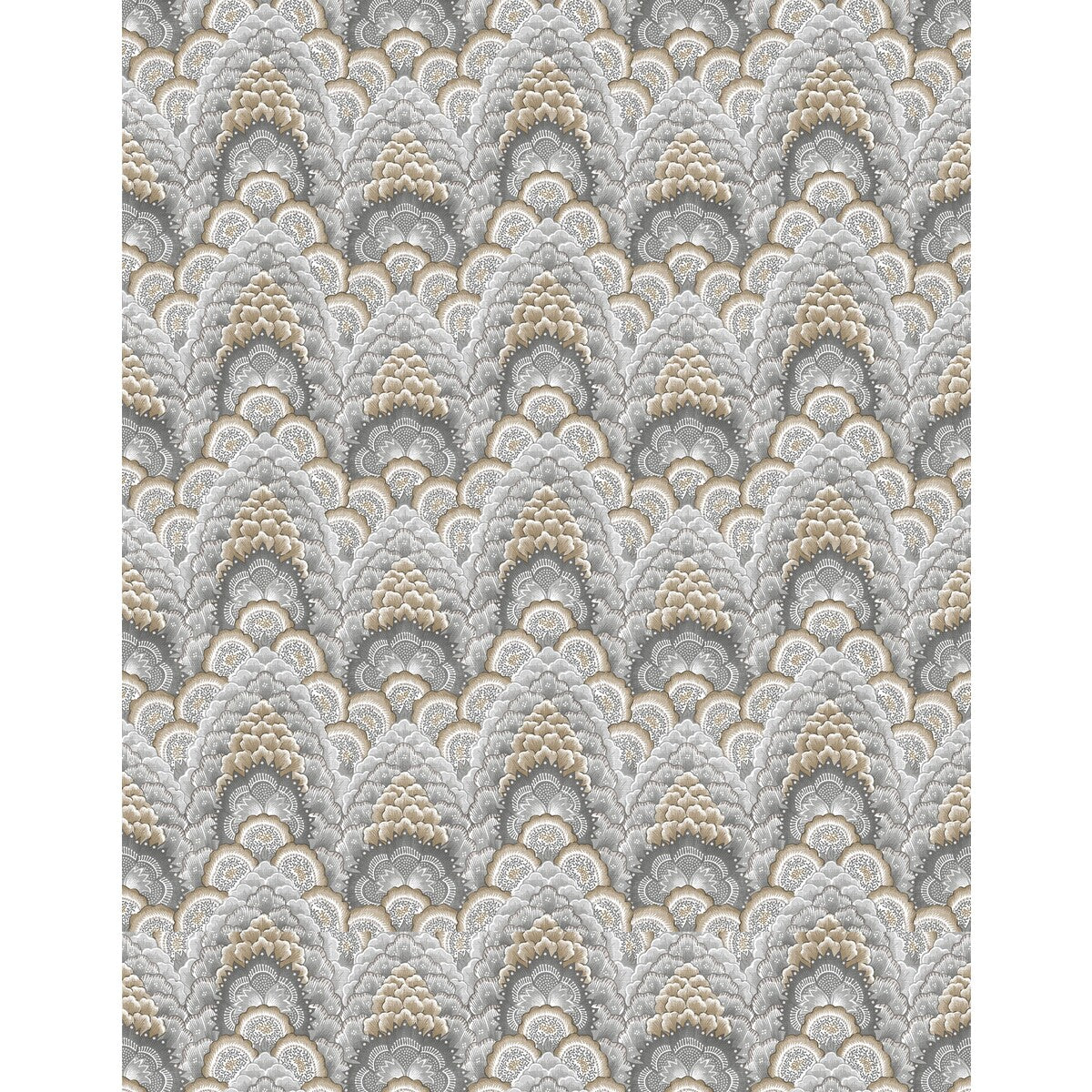 GASTON Y DANIELA GDW5447.001.0 GANGES GRIS/MARRON Wallpaper - Eade's Wallpaper