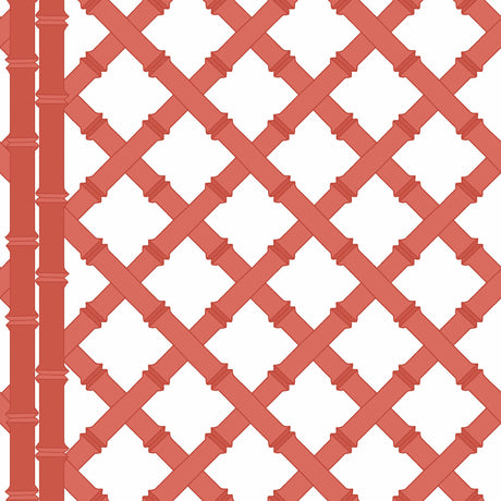 GASTON Y DANIELA GDW5455.003.0 TRELLIS BLANCO/POMELO Wallpaper - Eade's Wallpaper
