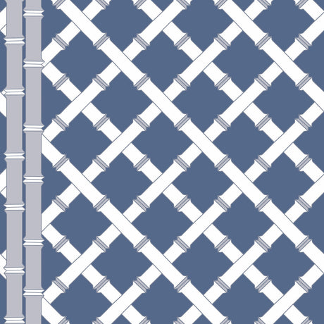 GASTON Y DANIELA GDW5455.004.0 TRELLIS AZUL/BLANCO Wallpaper - Eade's Wallpaper