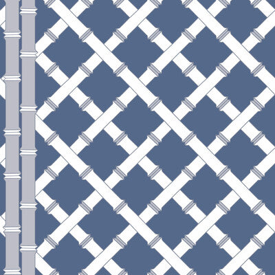 GASTON Y DANIELA GDW5455.004.0 TRELLIS AZUL/BLANCO Wallpaper - Eade's Wallpaper