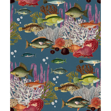 GASTON Y DANIELA GDW5663.001.0 CORALES AZULOSCURO Wallpaper - Eade's Wallpaper