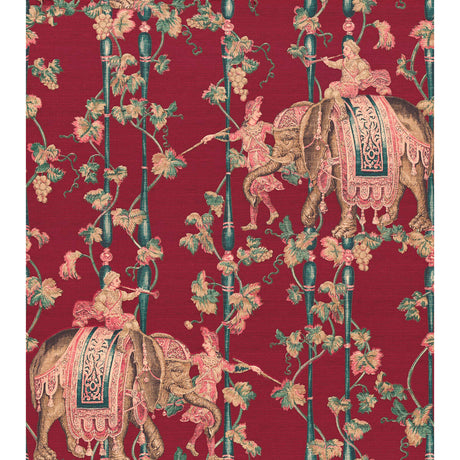 GASTON Y DANIELA GDW5772.003.0 ELEFANTES BURDEOS Wallpaper - Eade's Wallpaper