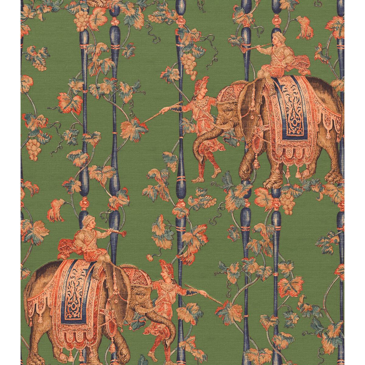 GASTON Y DANIELA GDW5772.004.0 ELEFANTES VERDE Wallpaper - Eade's Wallpaper