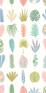 ohpopsi GHS50101W Leaf Boogie Pastel Tropical Mix Wallpaper