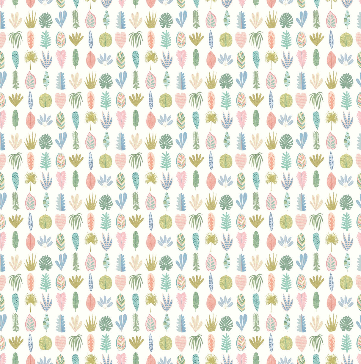 ohpopsi GHS50101W Leaf Boogie Pastel Tropical Mix Wallpaper