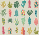 ohpopsi GHS50108W Leaf Boogie Neutral Tropical Mix Wallpaper