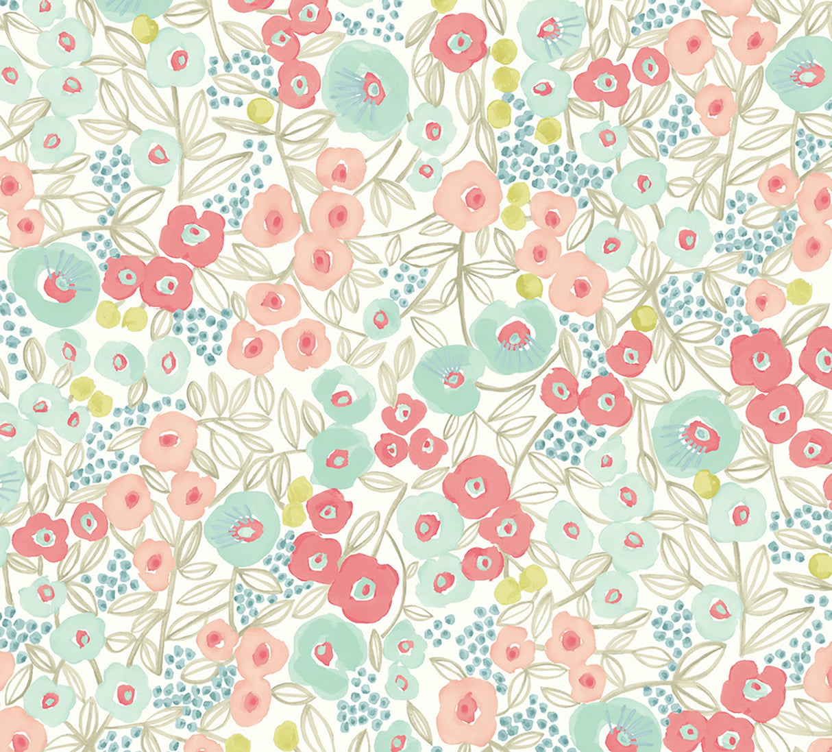 ohpopsi GHS50118W Flora Coral Garden Wallpaper