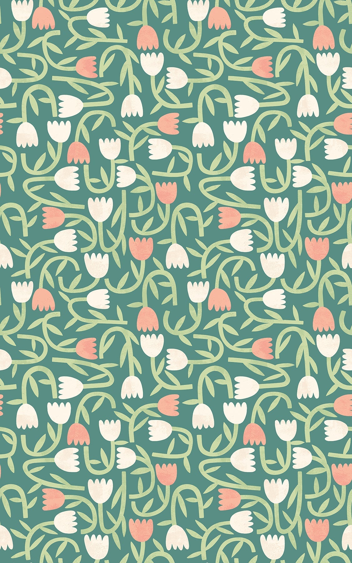 ohpopsi GHS50138W Aino Green Tiny Tulip Wallpaper