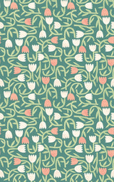 ohpopsi GHS50138W Aino Green Tiny Tulip Wallpaper