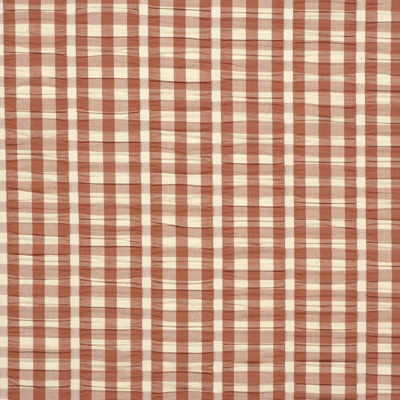 MULBERRY GINGHAM SEERSUC.CORAL/C.0 LJ MLB::  Fabric - Eade's Wallpaper