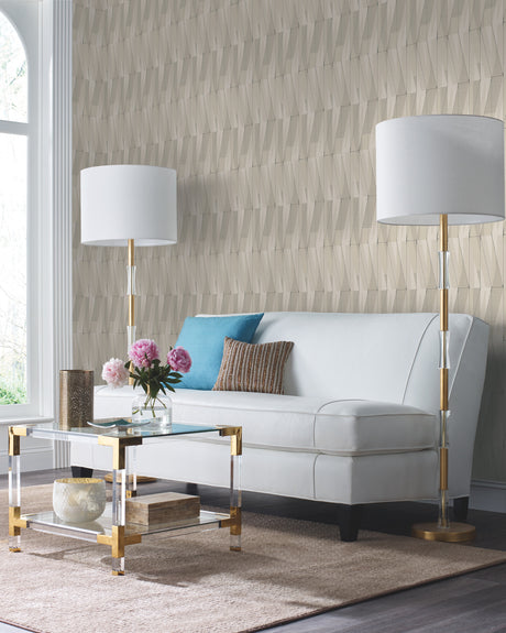 York GM7559 On an Angle Beige Wallpaper