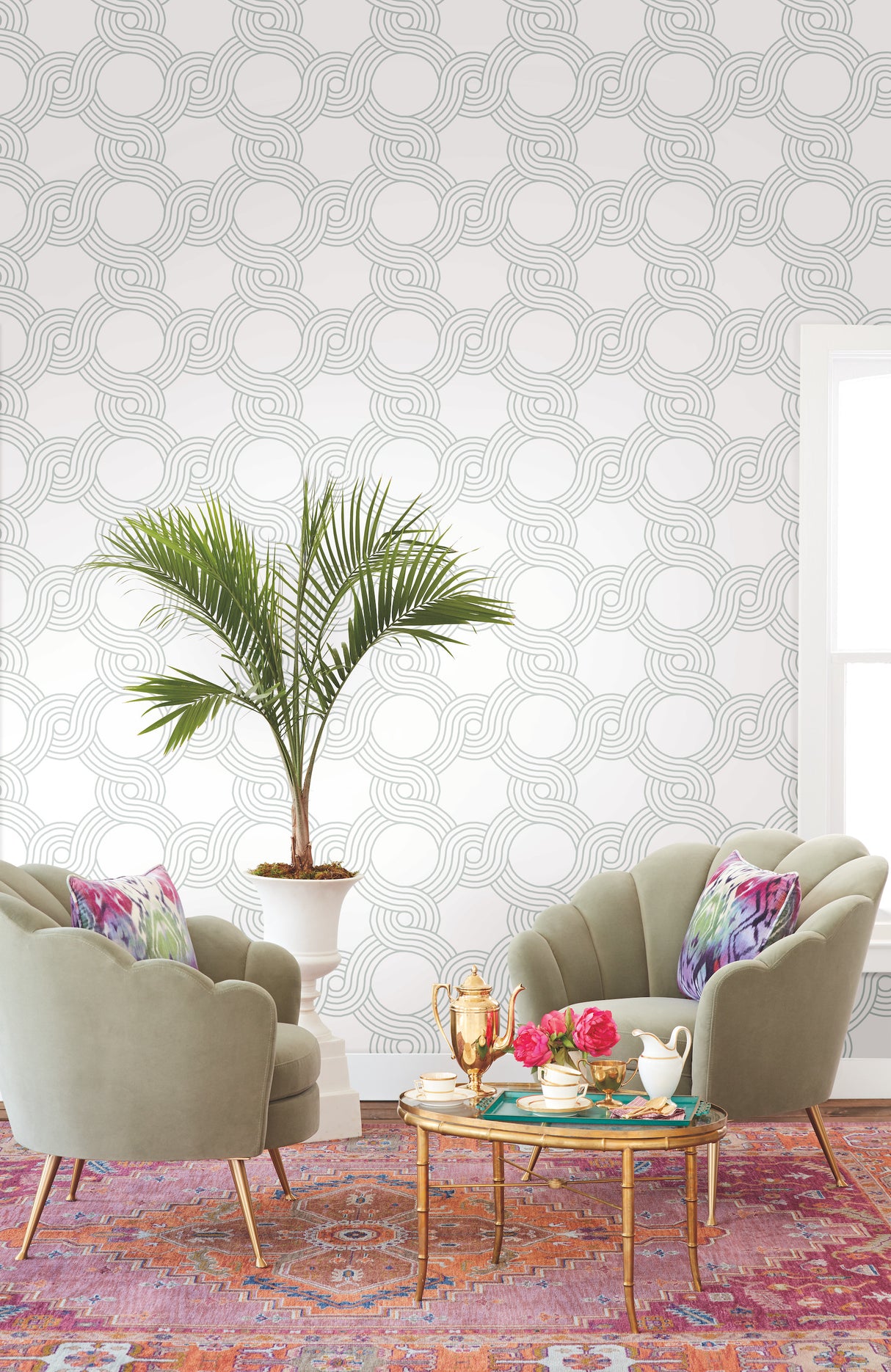 York GM7597 The Twist Grey Wallpaper