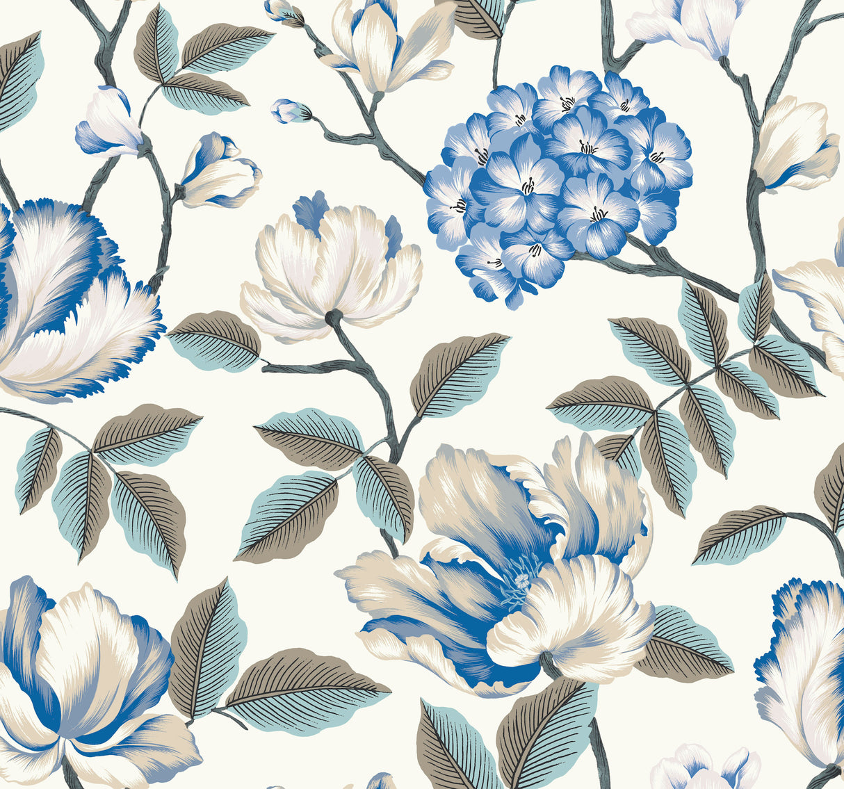 York GR5903 Morning Garden White Wallpaper