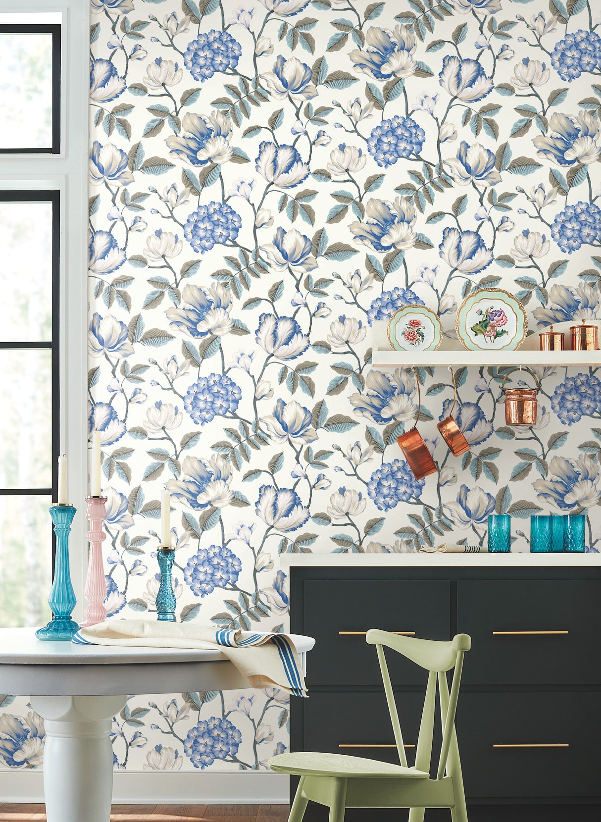 York GR5903 Morning Garden White Wallpaper