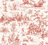 York GR5925 Seasons Toile Scarlet Wallpaper