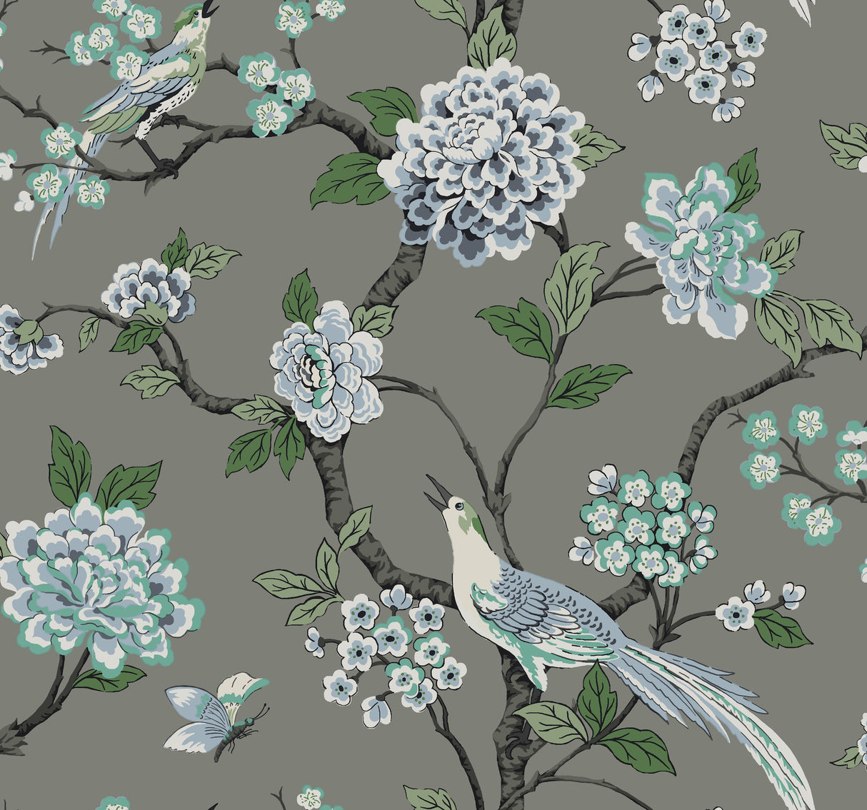 York GR5933 Fanciful Grey Wallpaper