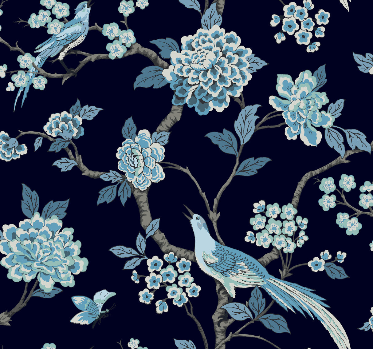 York GR5934 Fanciful Navy Wallpaper