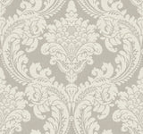 York GR6021 Tapestry Damask Grey Wallpaper