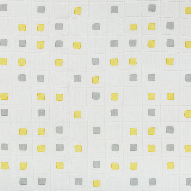 KRAVET BASICS GRIDWORK.411.0 GRIDWORK CITRINE Fabric - Eade's Wallpaper