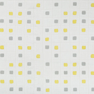 KRAVET BASICS GRIDWORK.411.0 GRIDWORK CITRINE Fabric - Eade's Wallpaper