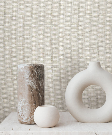 York GV0182 Edo Paperweave Smoke Wallpaper