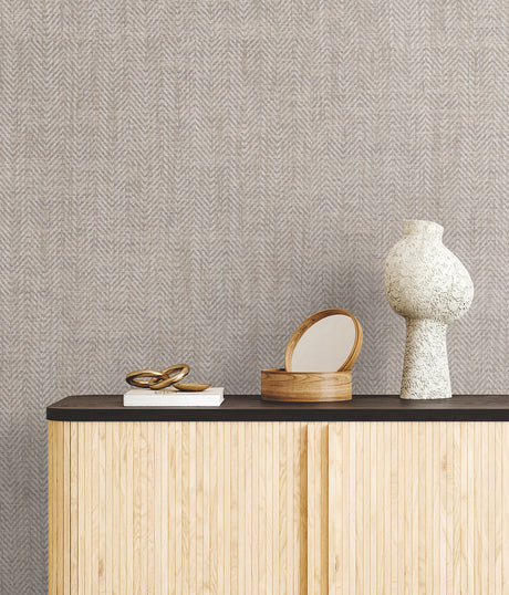 York GV0191 Tailored Weave Grey Wallpaper