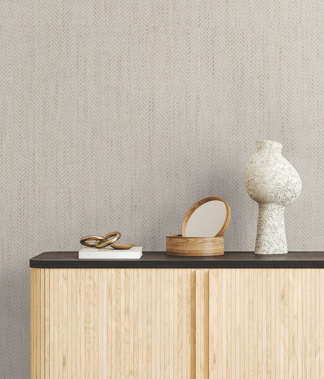 York GV0194 Tailored Weave White Wallpaper