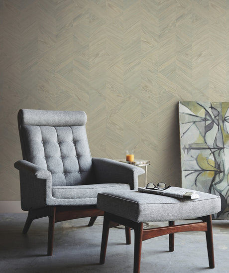 York GV0241 Interlocking Wood Moss Wallpaper
