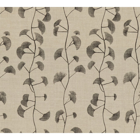 LEE JOFA MODERN GWF-2616.118.0 FANS NATURAL/CHARCOAL Fabric - Eade's Wallpaper