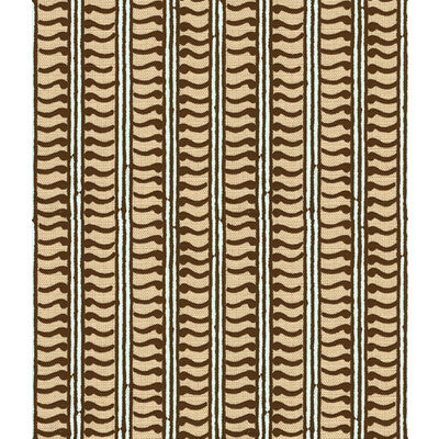 LEE JOFA MODERN GWF-2635.165.0 KALI CHOCO/AQUA Fabric - Eade's Wallpaper