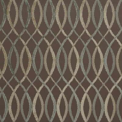 LEE JOFA MODERN GWF-2642.13.0 INFINITY TAUPE/AQUA Fabric - Eade's Wallpaper