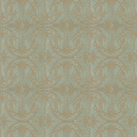 LEE JOFA MODERN GWF-2926.13.0 LILY BRANCH AQUA Fabric - Eade's Wallpaper