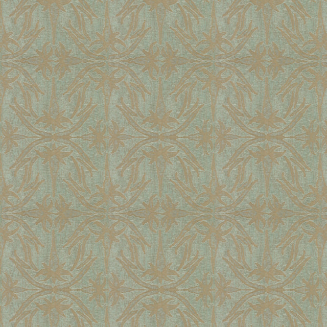 LEE JOFA MODERN GWF-2926.13.0 LILY BRANCH AQUA Fabric - Eade's Wallpaper