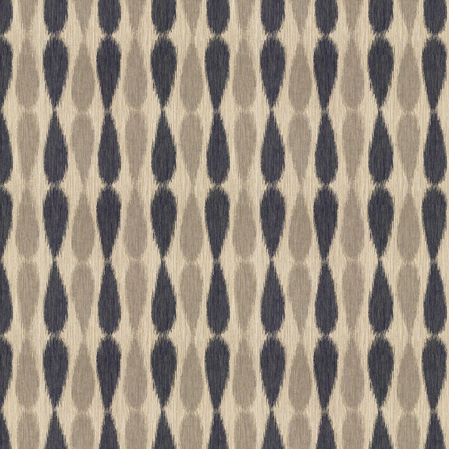 LEE JOFA MODERN GWF-2927.511.0 IKAT DROPS MIDNIGHT Fabric - Eade's Wallpaper