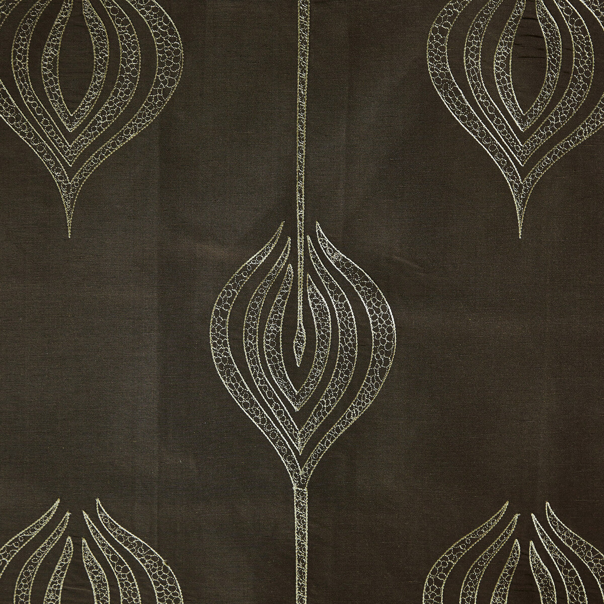 LEE JOFA MODERN GWF-2928.30.0 TULIP EMBROIDERY OLIVE Fabric - Eade's Wallpaper