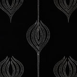 LEE JOFA MODERN GWF-2928.816.0 TULIP EMBROIDERY BLACK Fabric - Eade's Wallpaper