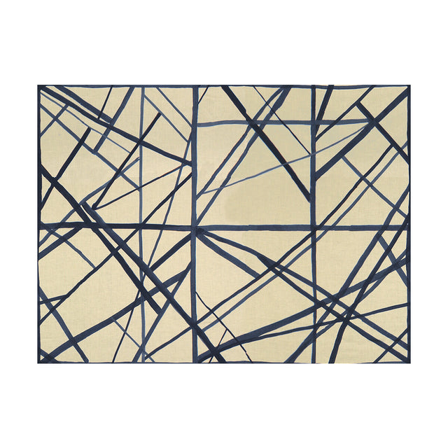 LEE JOFA MODERN GWF-3101.516.0 CHANNELS PERIWINKLE/OAT Fabric - Eade's Wallpaper