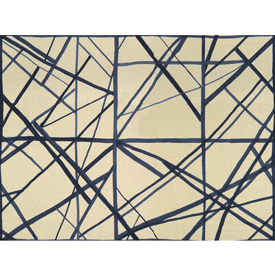 LEE JOFA MODERN GWF-3101.516.0 CHANNELS PERIWINKLE/OAT Fabric - Eade's Wallpaper