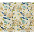 LEE JOFA MODERN GWF-3301.534.0 KALOS EMB TEAL/BRASS Fabric - Eade's Wallpaper