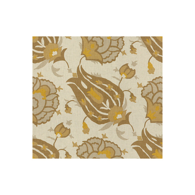 LEE JOFA MODERN GWF-3319.640.0 TURKISH FLOWER GREY/BRONZE Fabric - Eade's Wallpaper