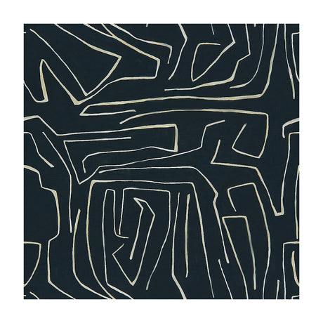 LEE JOFA MODERN GWF-3530.816.0 GRAFFITO ONYX/BEIGE Fabric - Eade's Wallpaper