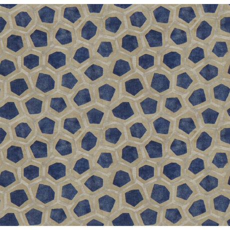 LEE JOFA MODERN GWF-3705.1650.0 HEXAGON VELVET SAPPHIRE Fabric - Eade's Wallpaper