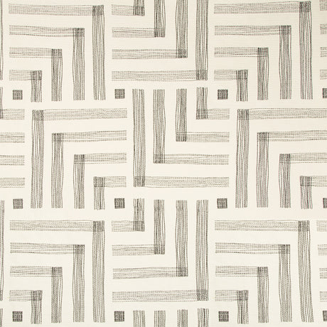LEE JOFA MODERN GWF-3726.18.0 PASTICHE CHALK/JET Fabric - Eade's Wallpaper