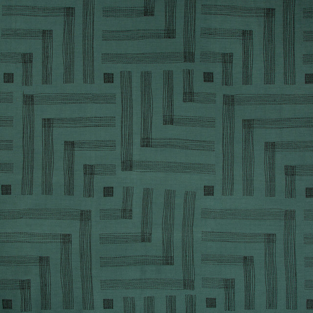 LEE JOFA MODERN GWF-3726.358.0 PASTICHE SPRUCE/JET Fabric - Eade's Wallpaper
