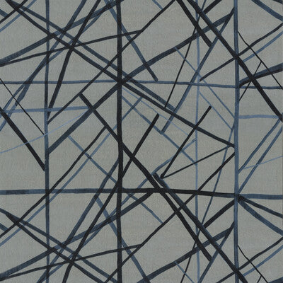 LEE JOFA MODERN GWF-3731.155.0 CHANNELS VELVET SLATE/BLUE Fabric - Eade's Wallpaper